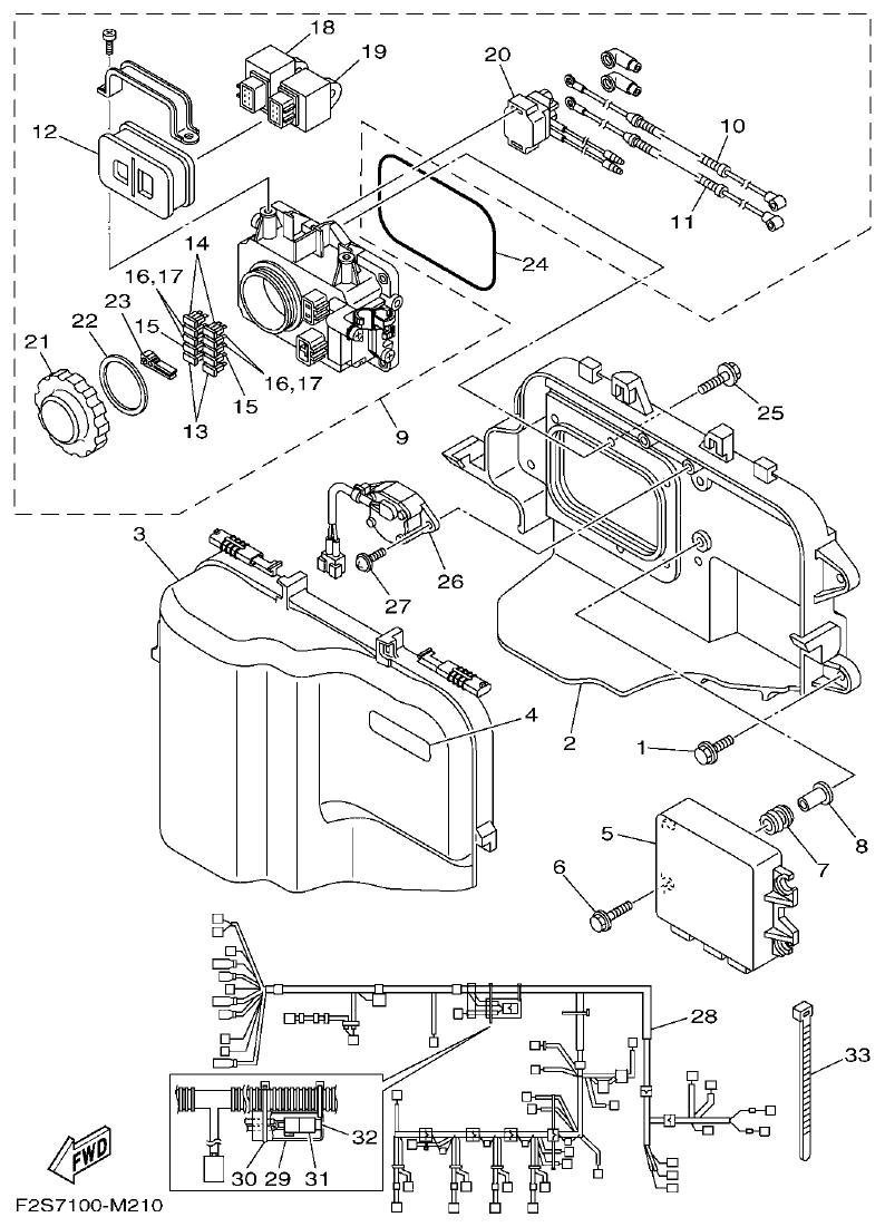 Yamaha FA1800A-M ELECTRICAL 1 parts diagram
